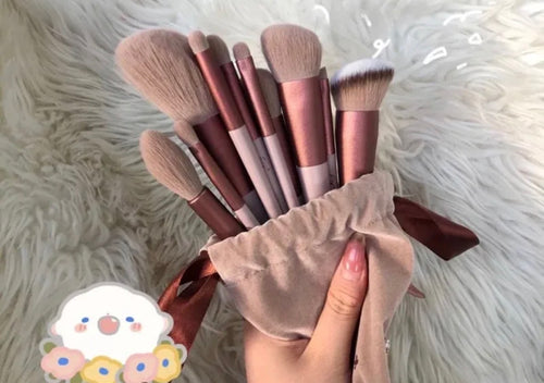 13 pcs makeup brush soft hair, random color